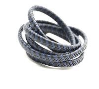 VIXDA Cordon Plat tressé en Cuir véritable Vintage, 1 m/lot, 6 mm et 8 mm, pour la Fabrication de Bracelets en Cuir et de Bijoux