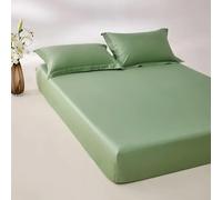 VIXDA Drap-Housse en Coton égyptien 800 Fils avec Bande élastique, Couleur Unie, Housse de Matelas, Drap-Housse, 100/140/160/200 x 200 cm