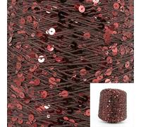 VIXDA Fil à Paillettes en Coton 500 g, 6 mm + 3 mm, Fil à Tricoter à la Main, Corde Souple à Paillettes de Luxe, matériel de Bricolage