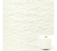 VIXDA Fil à Paillettes en Coton 500 g, 6 mm + 3 mm, Fil à Tricoter à la Main, Corde Souple à Paillettes de Luxe, matériel de Bricolage