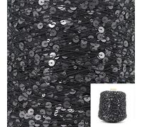 VIXDA Fil à Paillettes en Coton 500 g, 6 mm + 3 mm, Fil à Tricoter à la Main, Corde Souple à Paillettes de Luxe, matériel de Bricolage