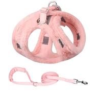 VIXDA Harnais et Laisse pour Chien Ensemble Maille Respirante Hiver Chaud Fourrure Chien Harnais pour Chihuahua Chiot Marche Petits Chiens Chats