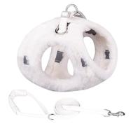 VIXDA Harnais et Laisse pour Chien Ensemble Maille Respirante Hiver Chaud Fourrure Chien Harnais pour Chihuahua Chiot Marche Petits Chiens Chats