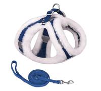 VIXDA Harnais et Laisse pour Chien Ensemble Maille Respirante Hiver Chaud Fourrure Chien Harnais pour Chihuahua Chiot Marche Petits Chiens Chats