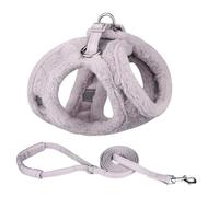 VIXDA Hiver Chaud Fourrure Pet Chien Harnais Gilet réfléchissant Chihuahua Chiot Chat Harnais Laisse Ensemble pour Petits Chiens Manteau