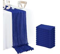 VIXDA Lot de 10 chemins de Table en Gaze de Noël 40 x 275 cm, Semi-Transparents, pour Table de Mariage, Salle à Manger, fête, Arches, décoration de gâteau