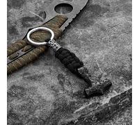 VIXDA Porte-clés Corde de Survie pour Homme, en Acier Inoxydable et Cuir, Fait Main, amulette Ancre, Bijou