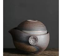 VIXDA Théière en céramique de Style Japonais Kung Fu Gaiwan poterie grossière Bouilloire Tasse à Eau Portable Voyage thé Ensembles Bureau Tasse à thé Verres