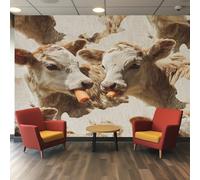 VIXENIUM Papier Peint Panoramique Ferme, Papier Peint Mouton 3D Campagne Cuisine Chambre Salon, 200x140 cm, Décoration Murale Ferme, Stickers