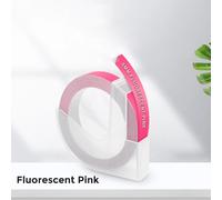Vixic- d'étiquettes en plastique pour imprimante Dymo,étiqueteuse,bandes de gaufrage 3D,compatible avec Dymo 12965,étiqueteuse Omega S,9mm,1PC - Type Fluorescent Pink-9mm
