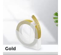 Vixic- d'étiquettes en plastique pour imprimante Dymo,étiqueteuse,bandes de gaufrage 3D,compatible avec Dymo 12965,étiqueteuse Omega S,9mm,1PC - Type Gold-9mm