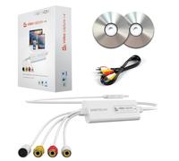 Convertisseur VHS vers Numérique, Carte de Capture Vidéo USB, Conversion VHS/VCR/Hi8/Mini DV en DVD/Fichiers Numériques, Compatible Caméscope, Magnétoscope, PC, TV - Windows & Mac