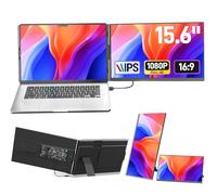 Vixtan Extension d'écran d'ordinateur portable, 15,6" FHD 1080p IPS pour ordinateur portable de 13 à 17,5", écran amovible, USB-C Plug and Play pour Windows/Mac/Android
