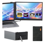 Vixtan Rallonge d'écran portable ultra fine 14" FHD 1080p pour ordinateur portable, seulement 0,6 kg en alliage d'aluminium léger pour ordinateurs portables de 13 à 17" avec Windows/Mac/Android