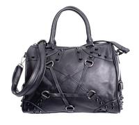 Vixxsin Hexed Pentagram Bag - Sac à bandoulière gothique noir avec détails cloutés
