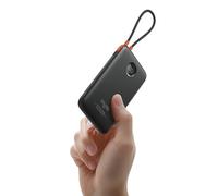 VIYISI Batterie Externe 10000 mAh Ultra Mince, QC 22,5W Power Bank Charge Rapide avec Câble USB C Intégré PD 20W Compatible avec iPhone 16 15 Samsung S24 S23 S22 - Noir