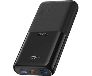 VIYISI Batterie Externe 30000 mAh 22,5W Power Bank Charge Rapide USB C | Chargeur Portable Grosse Capacité avec 4 Sorties Indispensable pour Camping Voyages pour Samsung iPhone 17 16 15 14 13(Noir)