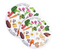 Viynran Lot de 2 assiettes de contrôle des portions de 22,9 cm et 25,4 cm - Plateau alimentaire sain pour adultes et adolescents, idéal pour la perte de poids et la gestion du diabète