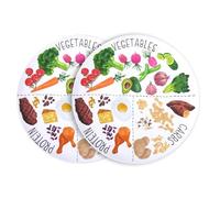 Viynran Lot de 2 plaques de contrôle des portions de 22,9 cm - En mélamine - Idéales pour la perte de poids et la gestion du diabète - Pour adultes et adolescents