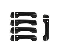 VIYOLI Autocollants pour Poignée Porte Latérale Extérieure Accessoires Voiture pour Jeep pour Wrangler JL 2018 - 2023, Couverture Décoration Hayon Accessoires de Voiture (Color : Noir, Taille : 2)