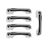 VIYOLI Autocollants pour Poignée Porte Latérale Extérieure Accessoires Voiture pour Jeep pour Wrangler JL 2018 - 2023, Couverture Décoration Hayon Accessoires de Voiture (Color : Chrome, Taille : 2