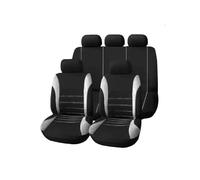 VIYOLI Housses Siège Avant Housses De Siège Avant Et Arrière, Couvre-siège Voiture Protection Intérieure Décorative pour Peugeot 206 207 2008 407 307 308(Color:Full Set -Grey)