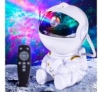 VIYSPNV Projecteur Ciel Etoile Astronaute Projecteur Galaxie avec 8 Modes Nébuleuse 2 Étoile Télécommande Rotation à 360° Vitesse de Luminosité Réglable pour Chambre Plafond Enfants Adultes