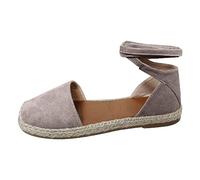 VIYUANH Sandales pour femme - Espadrilles d'été - Chaussures tendance - Chaussures de loisirs - Lacets plats - Sandales romaines avec plage fermée - Élégantes Confort