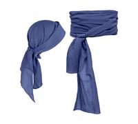 VIYUANH Set d'accessoires de Costume de Pirate Bandeau Ceinture de Taille Capitaine Médiévale Foulard Bandanas pour Halloween Enfants Adultes Confort