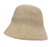 VIYUANH Women's Wide Straw Sun Hats Packable Crochet Summer Beach Hat Travelling Gift Cute Black Women's Sun Hat Chapeau de Soleil pour Femme Fait Main en Paille, Large Bord, Pliable, Confort
