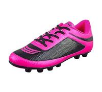 Vizari Chaussures de football FG Stollen Soccer Cleats - Chaussures d'entraînement pour gazon artificiel - Chaussures de football en salle - Unisexe - Pointure 25 à 38, rose/noir, 30.5 EU