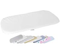 Vizaro - Drap Housse pour Matelas de la Nacelle Du Landau - Poussette pour Enfants 70-80 x 30-35cm - 100% Coton - Fabriqué en UE, OekoTex - C. Pois BlancsBroderie Blanche