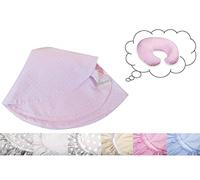 Vizaro - Taie de Rechange pour Coussin d'Allaitement - Universel - 100% Coton - Fabriqué en UE, OekoTex - C. Rose Et Blanc