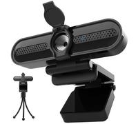 VIZOLINK W4DS 2K Webcam avec Deux Microphone, Autofocus, Réduction du Bruit, 78°View, Correction de la Lumière, Plug&Play, pour Youtube/Facebook/Tiktok/Switch 2/Mac OS/Windows/Linux/Chrome