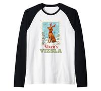 Vizsla Vixen Bois de Renne Rétro Vacances d'hiver Manche Raglan