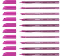 Vizz 102209 Ballpoint Pen (For Quick And Easy Writing, Body Colour = Writing Colour, Line Width M) 10 Pieces, Pink