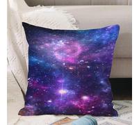 VJIZLOQB Housses de Coussin Court Peluche Carré Taie d'oreiller pour Sofa Canapé Chambre Chaise Domicile Décor,Petite Partie d'un Champ Infini d'étoiles de l'espace dans l'univers. Élémen,50x50cm