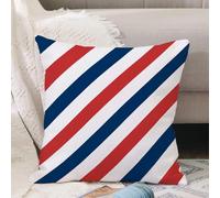 VJIZLOQB Housses de Coussin Court Peluche Carré Taie d'oreiller pour Sofa Canapé Chambre Chaise Domicile Décor,Modèle sans Couture de Poteau de barbier - Texture de barbier vectorielle,50x50cm