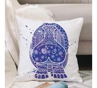 VJIZLOQB Housses de Coussin Court Peluche Carré Taie d'oreiller pour Sofa Canapé Chambre Chaise Domicile Décor,Ornement Hippopotame Vecteur. Belle Illustration Hippopotame pour la Concept,40x40cm
