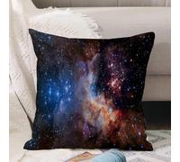 VJIZLOQB Housses de Coussin Court Peluche Carré Taie d'oreiller pour Sofa Canapé Chambre Chaise Domicile Décor,Une Connexion Divine Entre Les Pléjades et Le Voile de Brume - Éléments de c,45x45cm
