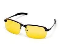 VJK Lunettes de conduite de nuit Anti-éblouissement, polarisées TAC, vision nocturne HD, lentilles de clarté, lunettes de sécurité pour hommes femmes conduisant les jours de pluie
