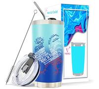 VJOLI Mug Isotherme 600ml Café Tasse Isotherme Étanche en Acier Inoxydable sans BPA, Garder 12-24 Hrs l'Eau Chaud ou Glacé, Tasse de Voiture Voyage 2 Couvercles Anti-Fuite Tasse à Thé Chope à Biere