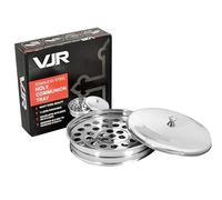VJR Plateau de Communion chrétienne avec Couvercle - Lot de 1 en Acier Inoxydable argenté | Petit modèle | Fournitures de Communion à l'église | Articles de Communion | Ensemble de Plateaux pour