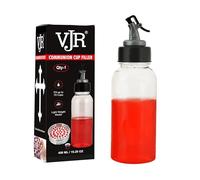 VJR Remplisseur de tasse de communion 450 ml avec bouchon à bouton-poussoir en plastique blanc multifonction, conçu pour minimiser les déversements, fournitures d'église, léger, facile à nettoyer