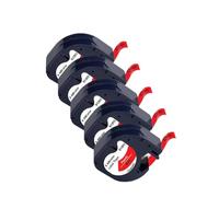 VJSLWPIB 5PCS 10PCS 12 mm LT TAPEL Compatible avec 91201 91331 12267 91202 91200 Tapes d'étiquette Compatible avec l'imprimante d'étiquette LT100H(5PK Black on Red)