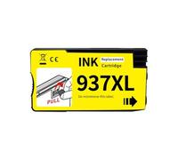 VJSLWPIB Cartouche à Encre Compatible avec 937 937xl Travaille avec OfficeJet Pro 9730 9110B 9120 9130 9720 Imprimantes(Yellow)