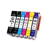 VJSLWPIB Remplacement de Cartouche à Encre Rechargeable Compatible 681xxl 680xxl C Compatible avec TS8170 TS8270 TS917 et imprimantes similaires(6 PCS Disposable)