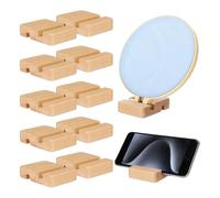 Vjsujehgy 10 Pièces Présentoir pour Cerceau à Broder Support de Base en Bois pour Cerceau à Broder Support de Point de Croix pour Cerceau à Broder