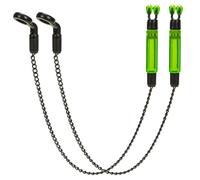 Vjsujehgy 2 Pièces Détecteurs de Touche Pêche à la Carpe Balanceurs Bobines pour Indicateur D'Alarme de Pêche, Chaîne Alarme de Touche Outils de Pêche Vert