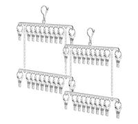 Vjsujehgy 2 Pièces Porte-Chaussettes en Métal Bicouche, Étendoir à Linge en Acier Inoxydable, pour Sécher Les Chaussures, Chaussettes, Soutiens-Gorge, Serviettes, sous-Vêtements, Chapeau
